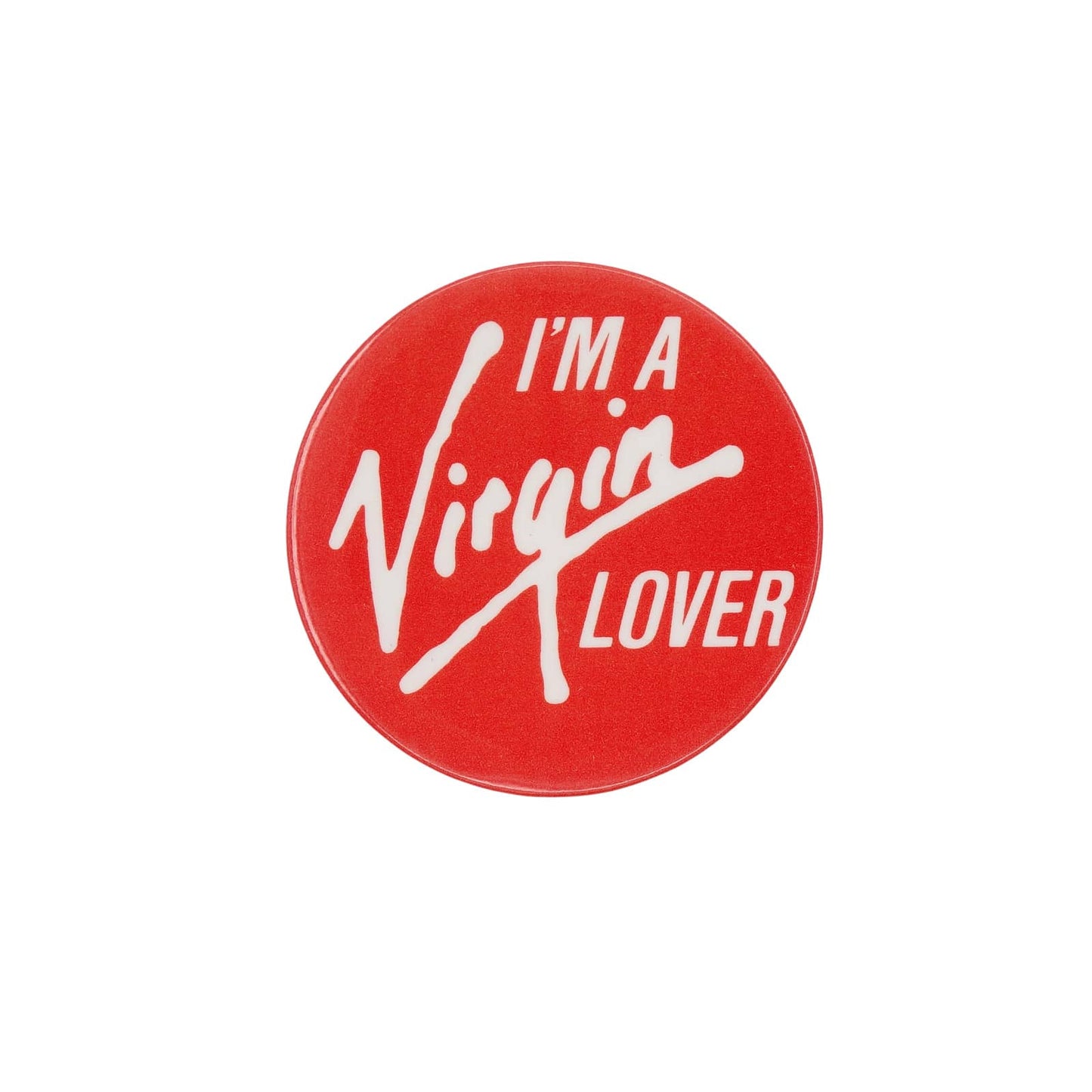 I'M A Virgin LOVER 缶バッジ レトロ 缶バッチ