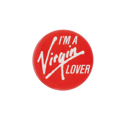 I'M A Virgin LOVER 缶バッジ レトロ 缶バッチ