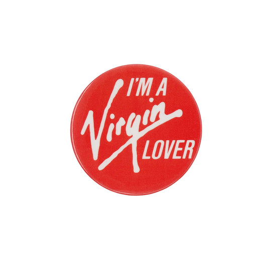 I'M A Virgin LOVER 缶バッジ レトロ 缶バッチ