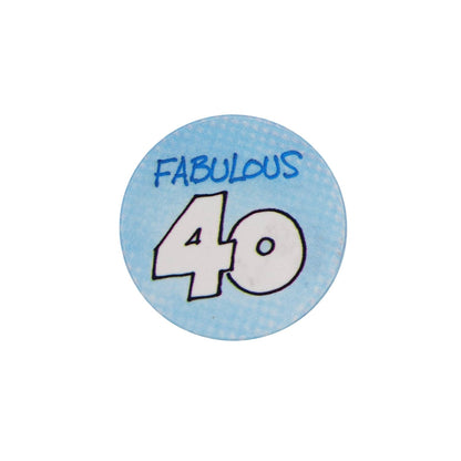 FABULOUS 40 缶バッジ 缶バッチ 40歳 誕生日