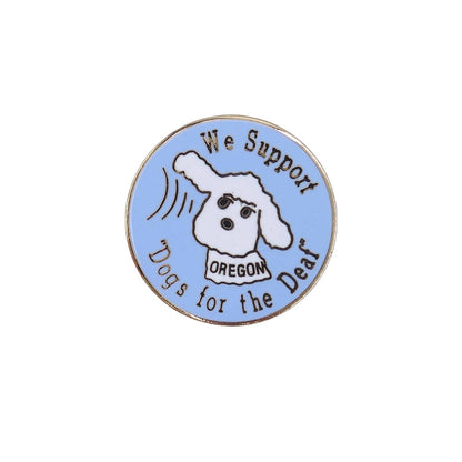聴導犬 ピンバッジ ブローチ We Support Dogs for the Deaf