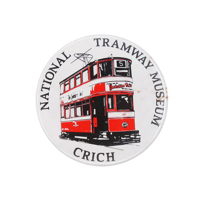 NATIONAL TRAMWAY MUSEUM 2階建路面電車 缶バッジ 缶バッチ レトロ