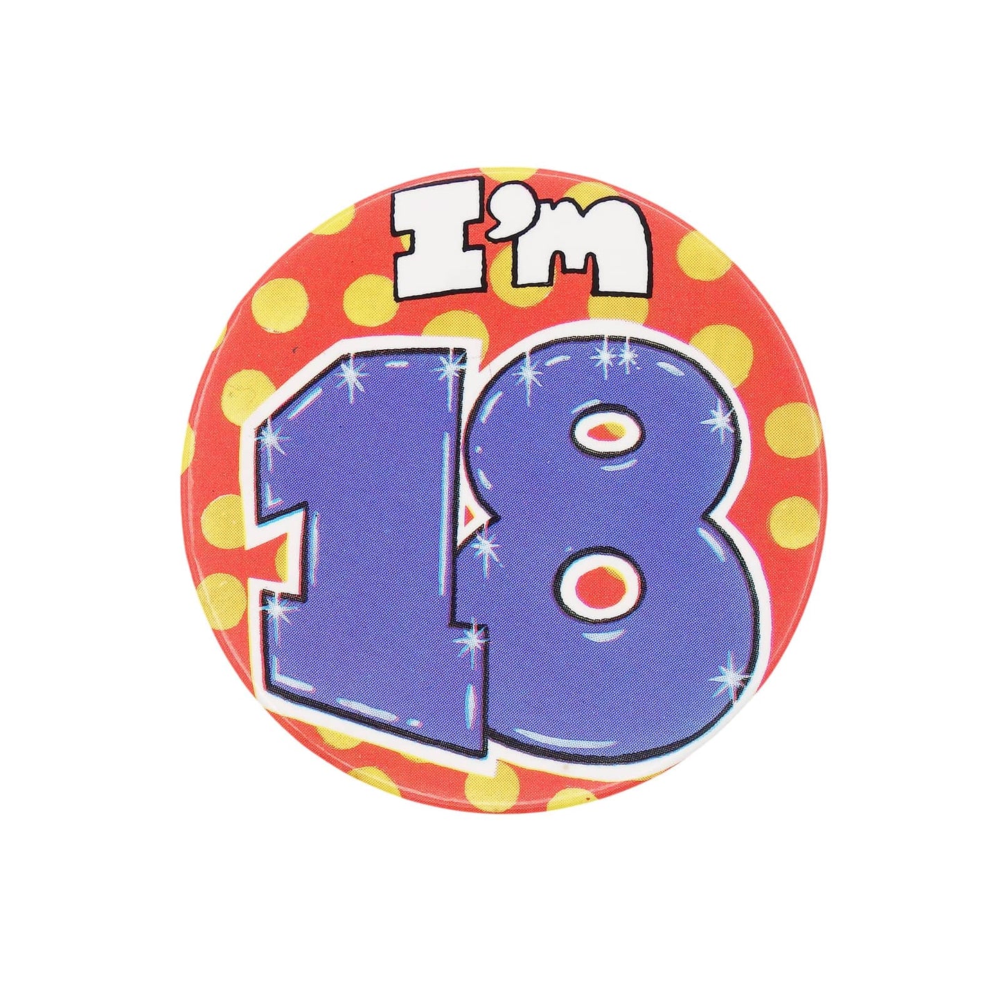 I'm 18 缶バッジ レトロ 缶バッチ 数字 18歳 誕生日