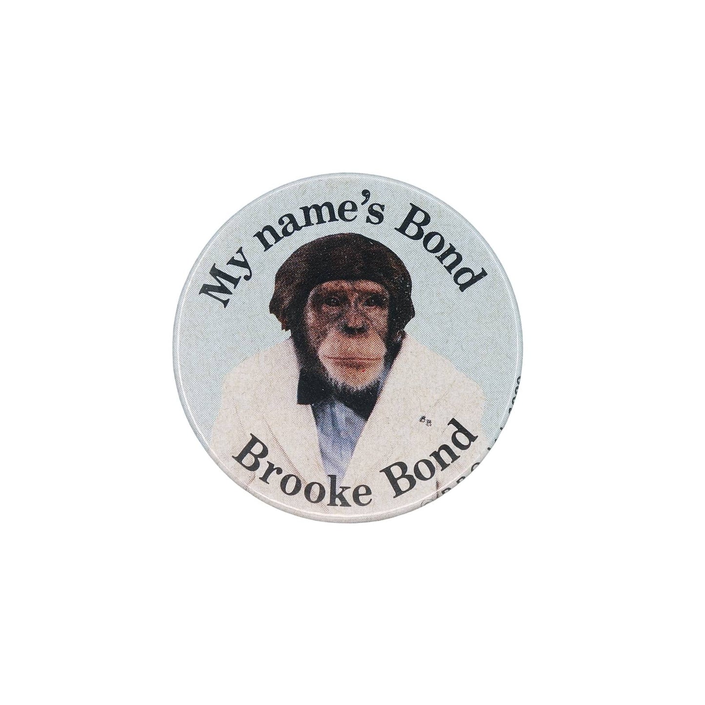 紅茶ブランド Brooke Bond ブルックボンド 80's ビンテージ 缶バッジ 缶バッチ チンパンジー