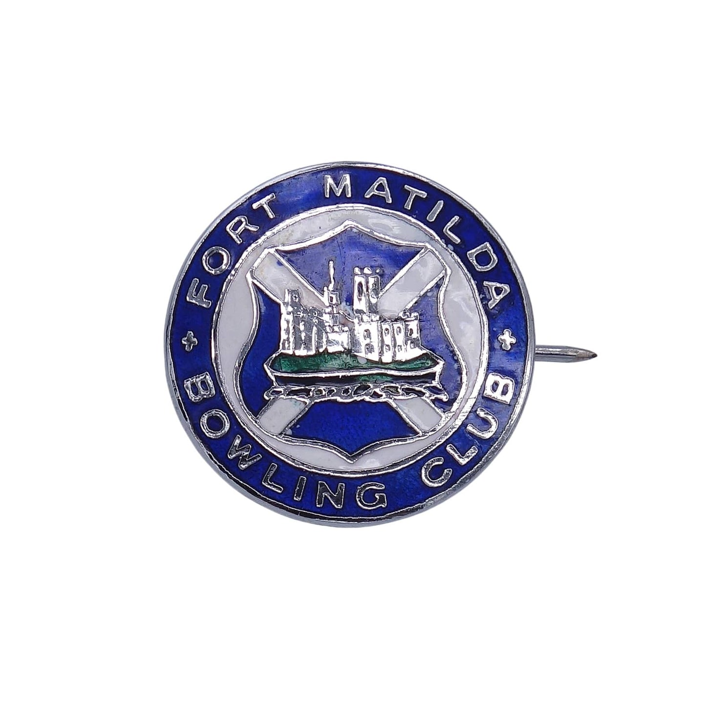 スコットランド FORT MATILDA BOWLING CLUB ピンバッジ バッチ 英国 ローンボウルズクラブ
