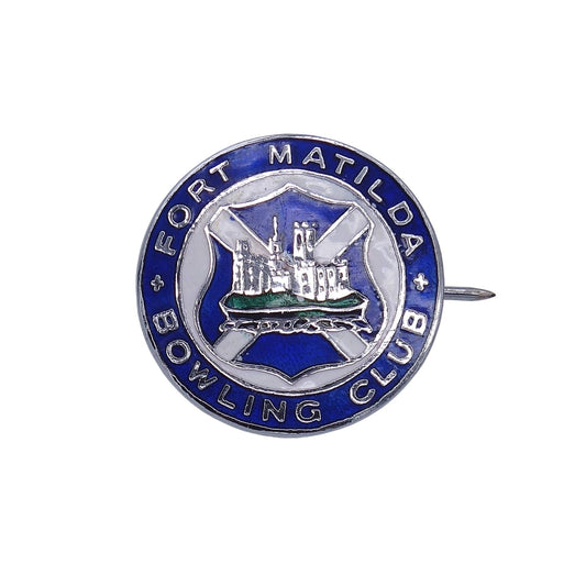 スコットランド FORT MATILDA BOWLING CLUB ピンバッジ バッチ 英国 ローンボウルズクラブ