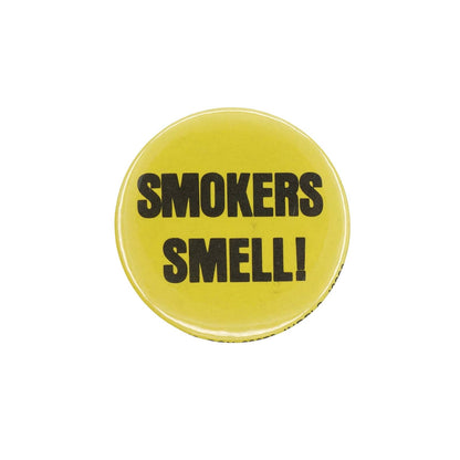 SMOKERS SMELL! 缶バッジ 缶バッチ 80's アンチ煙草 ビンテージ
