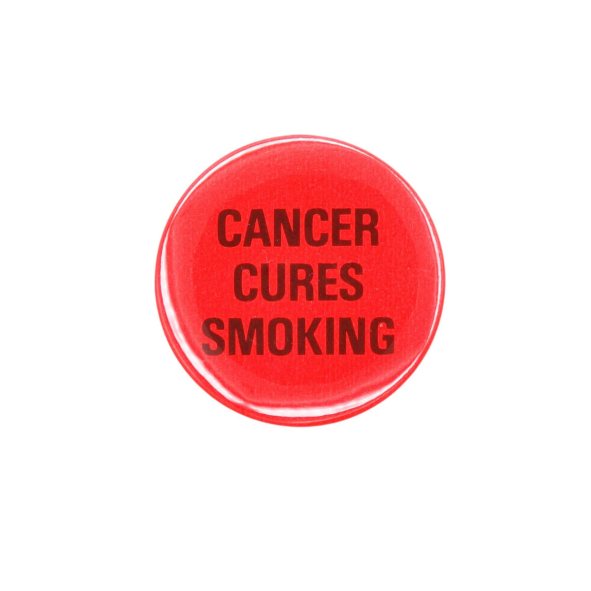 1973年 CANCER CURES SMOKING レトロ 缶バッジ ビンテージ 缶バッチ 反喫煙