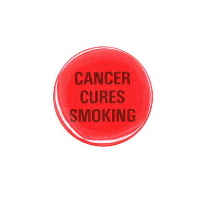 1973年 CANCER CURES SMOKING レトロ 缶バッジ ビンテージ 缶バッチ 反喫煙