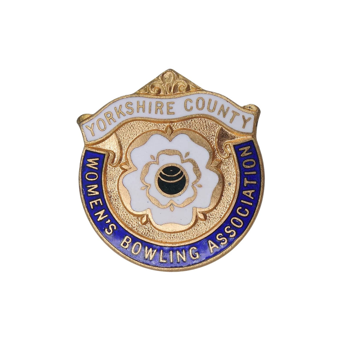 YORKSHIRE COUNTY W.B.ASSOCIATION ヴィンテージ ピンバッジ 英国 ローンボウルズ アンティーク アクセサリー ブローチ H.W. MILLER