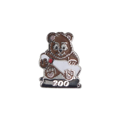 MAFCO テディベア ボウリング 200 ピンバッジ ブローチ レトロ