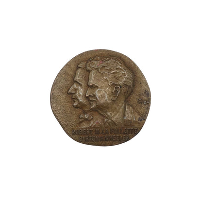 1924年大統領選挙 ロバート・M・ラフォレット バートン・K・ウィーラー ビンテージ バッジ アンティーク