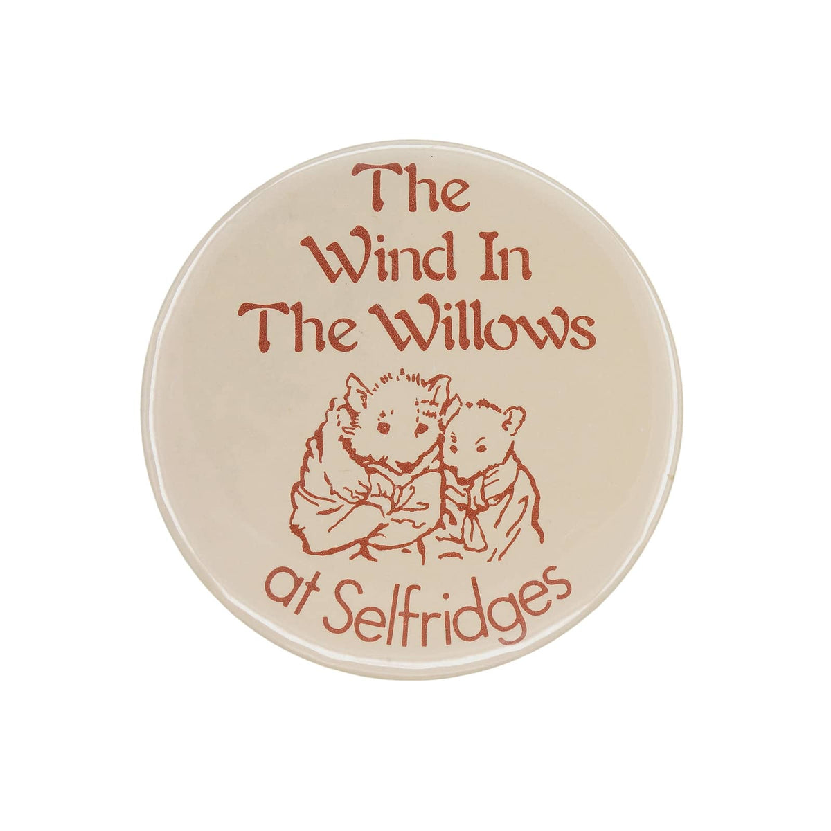 英国百貨店 Selfridges たのしい川べ The Wind in the Willows 缶バッジ ビンテージ