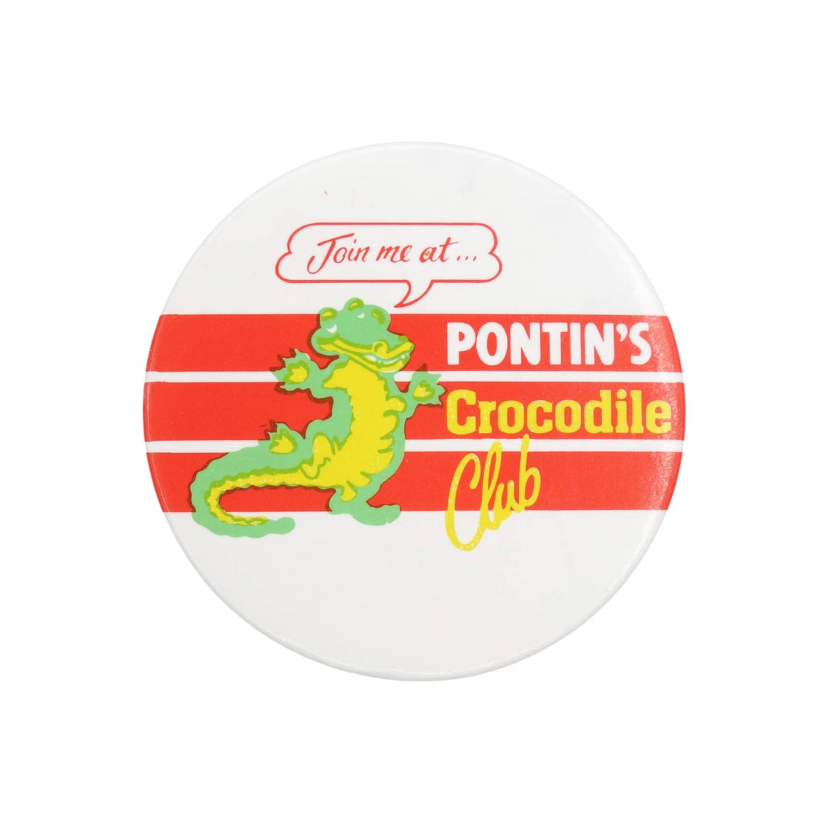 ONTIN'S Crocodile Club ビンテージ 缶バッジ 缶バッチ ワニのキャラクター