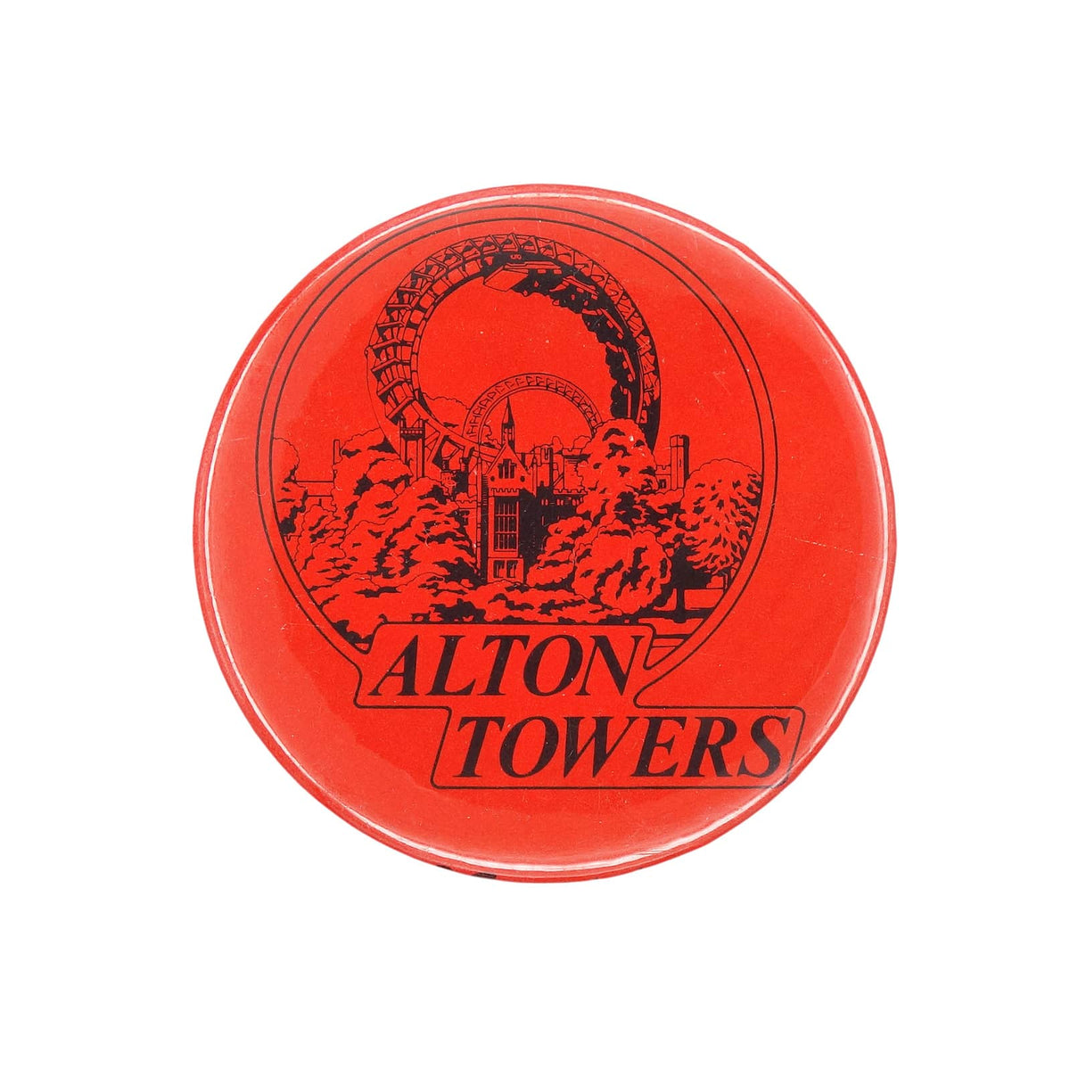 ALTON TOWERS アルトン・タワーズ 缶バッジ レトロ 缶バッチ イングランド・テーマパーク