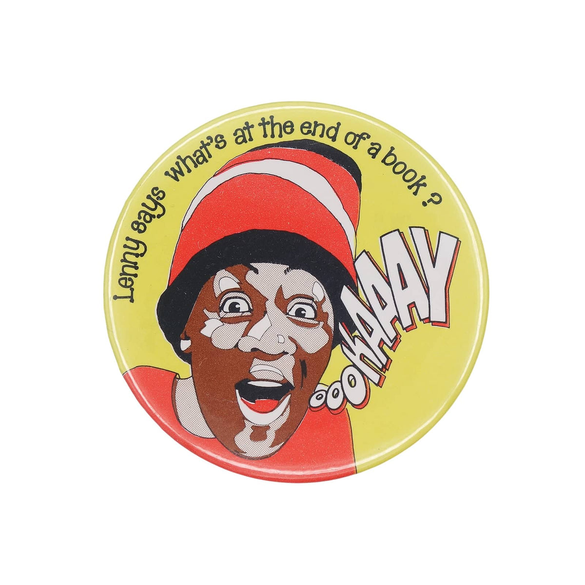 コメディアン Lenny Henry レニー・ヘンリー ヴィンテージ 缶バッジ バッチ 70's テレビ番組 Tiswas