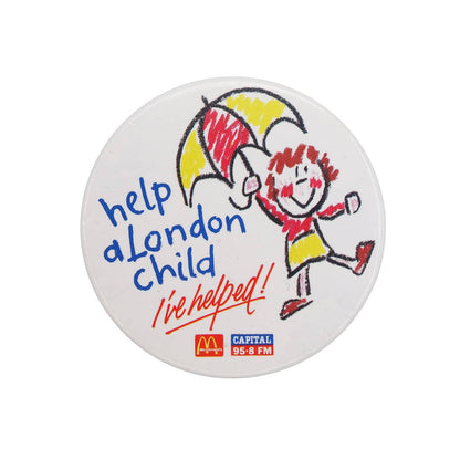 チャリティ基金 Help a London Child レトロ 缶バッジ 缶バッチ マクドナルド協賛