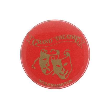 劇場 GRAND THEATRE WOLVERHAMPTON 喜劇と悲劇の仮面 ヴィンテージ 缶バッジ 缶バッチ