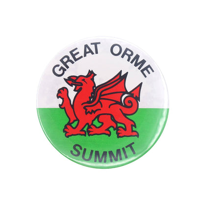 GREAT ORME SUMMIT 英国 ウェールズ レッド・ドラゴン ヴィンテージ 缶バッジ 缶バッチ