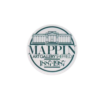 1987年 イギリス 美術館 ヴィンテージ 缶バッジ MAPPIN ART GALLERY 100周年 缶バッチ