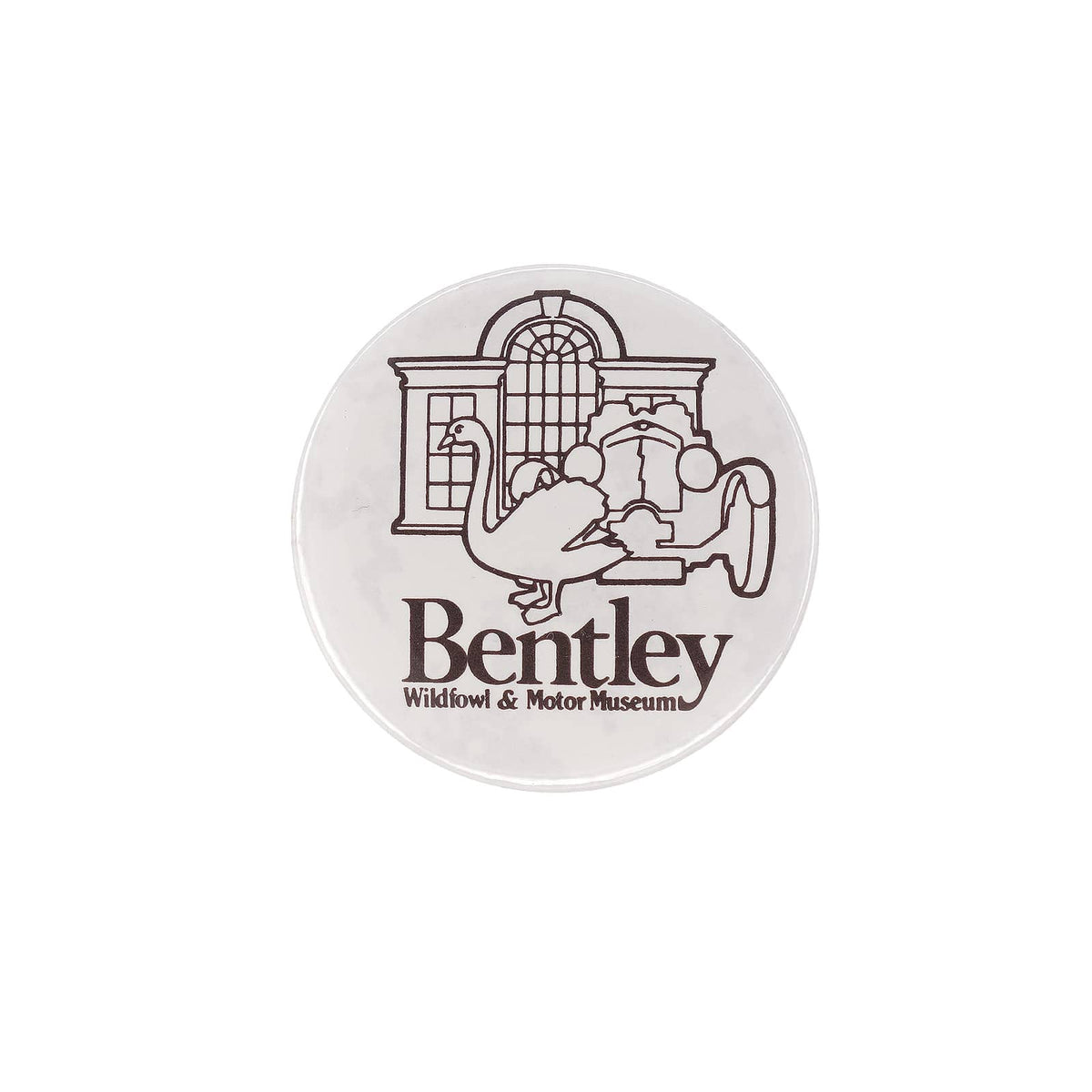 Bentley Wildfowl & Motor Museum ヴィンテージ 缶バッジ 水鳥 自動車 レトロ 缶バッチ