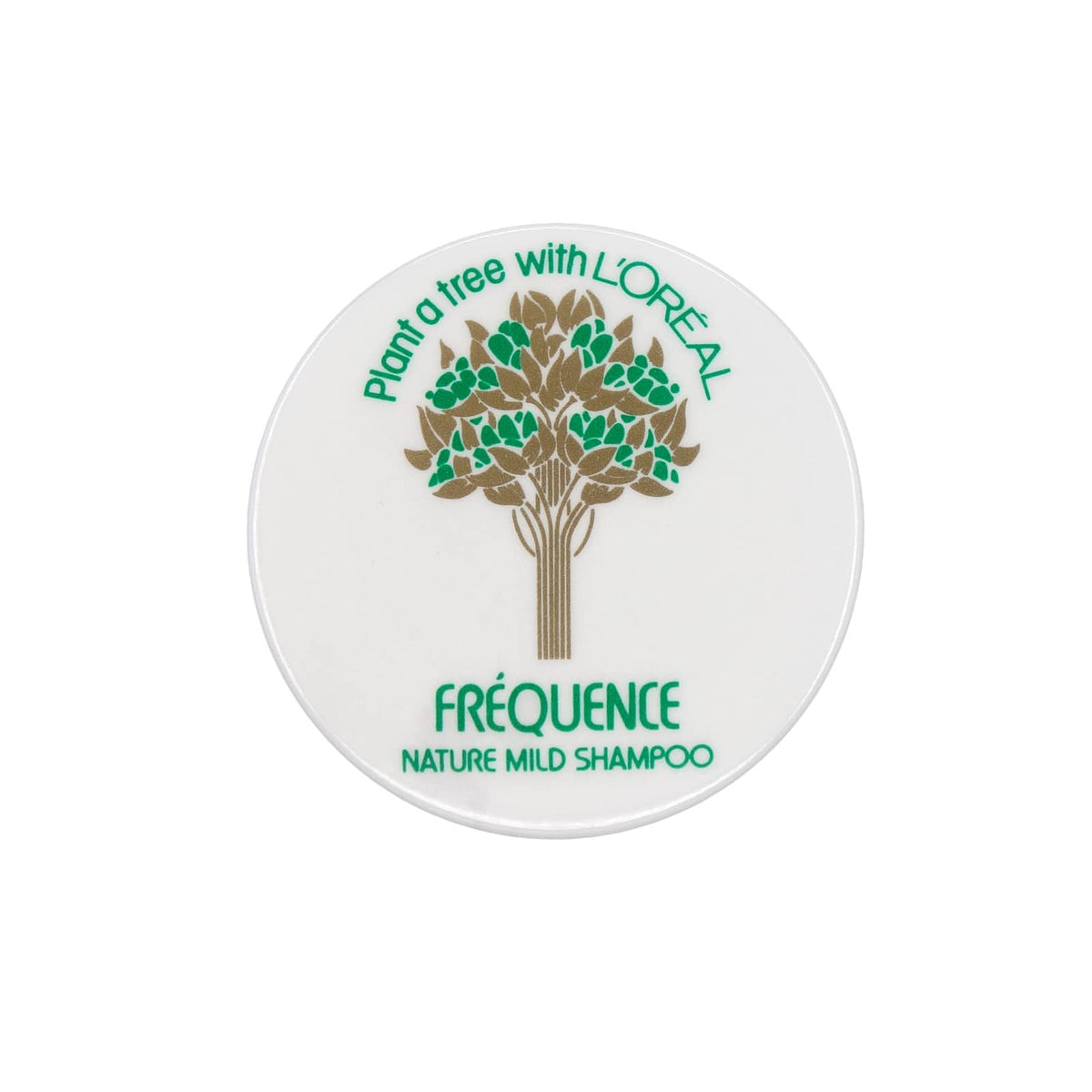 L'ORÉAL ロレアル FREQUENCE NATURE MILD SHAMPOO 缶バッジ ヴィンテージ 缶バッチ 植樹