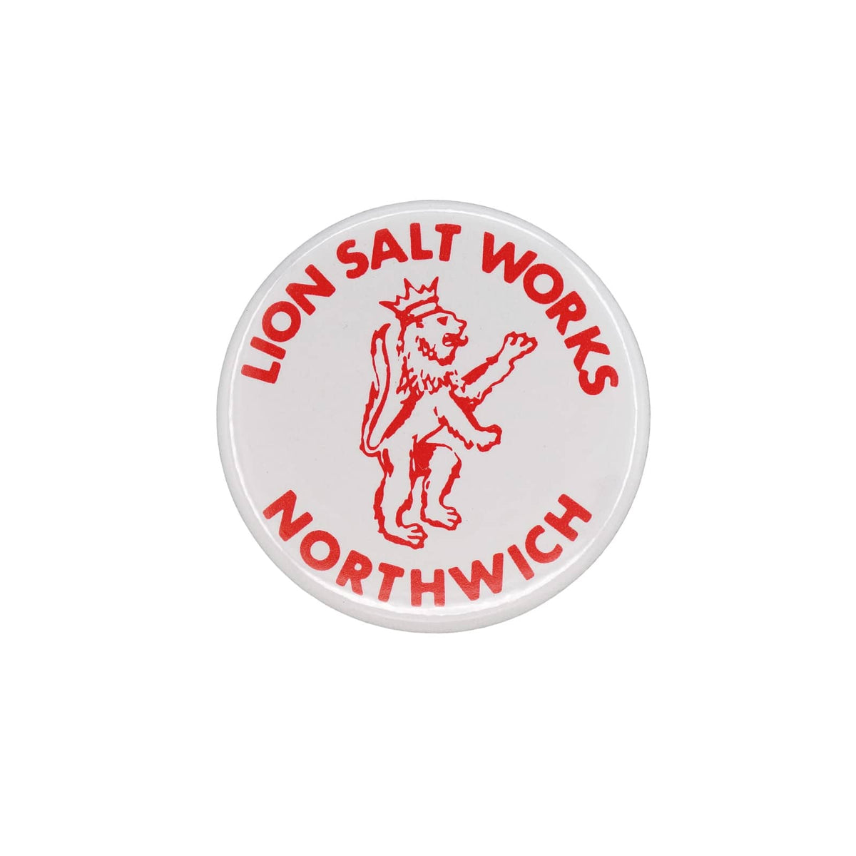 Lion Salt Works レトロ 缶バッジ 缶バッチ 王冠を被ったライオン