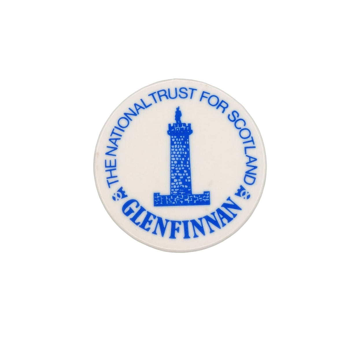 英国 THE NATIONAL TRUST ナショナル・トラスト GLENFINNAN 塔 ヴィンテージ 缶バッジ 缶バッチ
