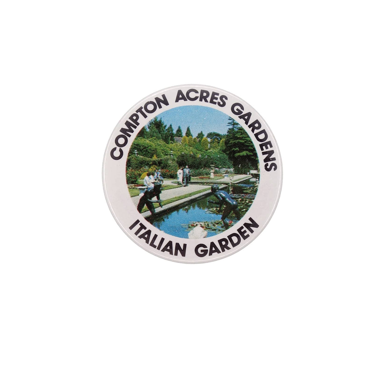 COMPTON ACRES GARDENS イタリアン・ガーデン ヴィンテージ 缶バッジ バッチ