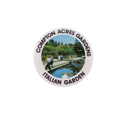 COMPTON ACRES GARDENS イタリアン・ガーデン ヴィンテージ 缶バッジ バッチ