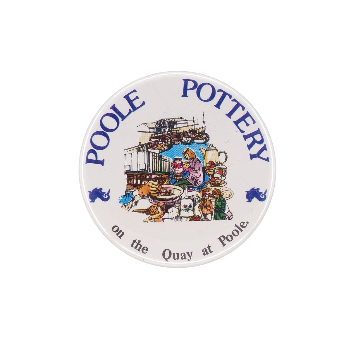 イギリス 陶磁器ブランド POOLE POTTERY プールポタリー ヴィンテージ 缶バッジ 缶バッチ