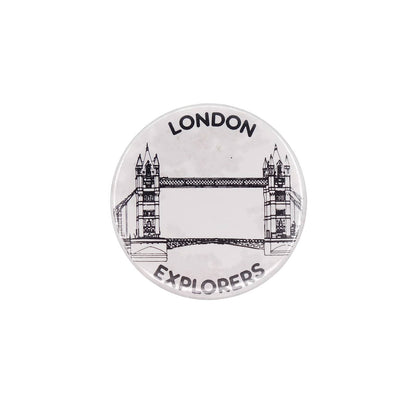 LONDON EXPLORERS レトロ 缶バッジ 缶バッチ ロンドン・タワーブリッジ