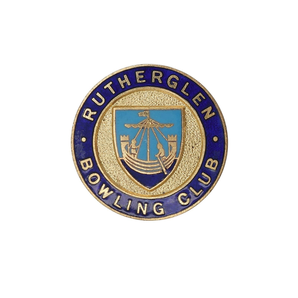 RUTHERGLEN BOWLING CLUB ヴィンテージ ピンバッジ バッチ 英国 ローンボウルズクラブ H.W. MILLER