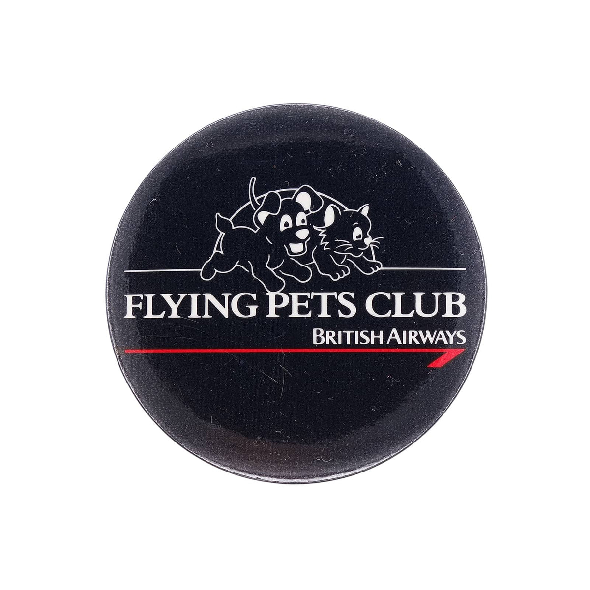 英国航空 BRITISH AIRWAYS ヴィンテージ 缶バッジ 缶バッチ 犬・猫 FLYING PETS CLUB