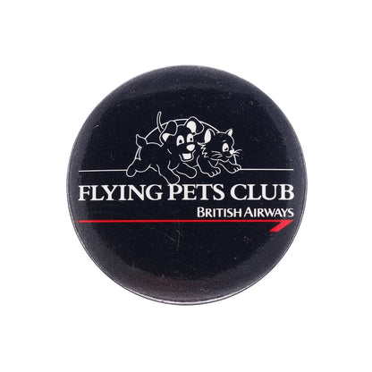 英国航空 BRITISH AIRWAYS ヴィンテージ 缶バッジ 缶バッチ 犬・猫 FLYING PETS CLUB