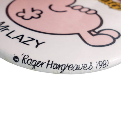 Beefeater ヴィンテージ 缶バッジ キャラクター 缶バッチ Mr LAZY 1981年 ミスターメン レトロ