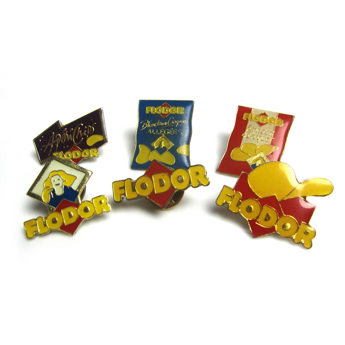 フランス ピンズ FLODOR 6点セット 金具の留め具付き