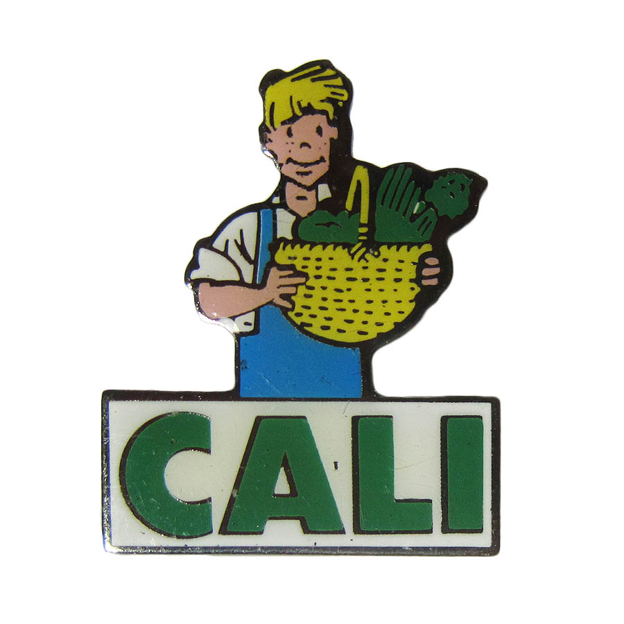 フランス ピンズ CALI 買い物した青年 留め具付き