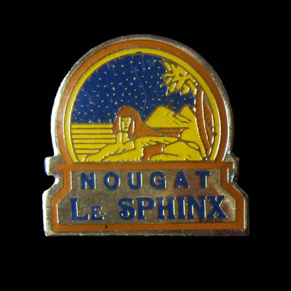 フランス ピンズ NOUGAT スフィンクス 留め具付き レトロ ピンバッジ