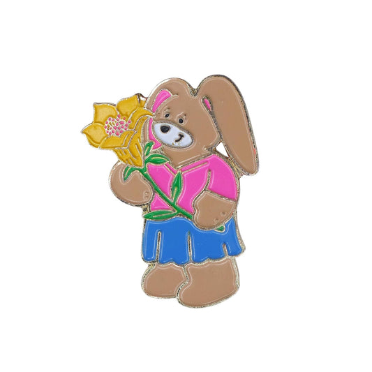 花を持つウサギの女の子 ピンズ Build-A-Bear Workshop