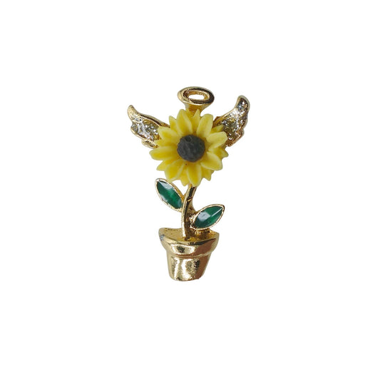 TLA USA ヒマワリ 花 ピンズ 天使