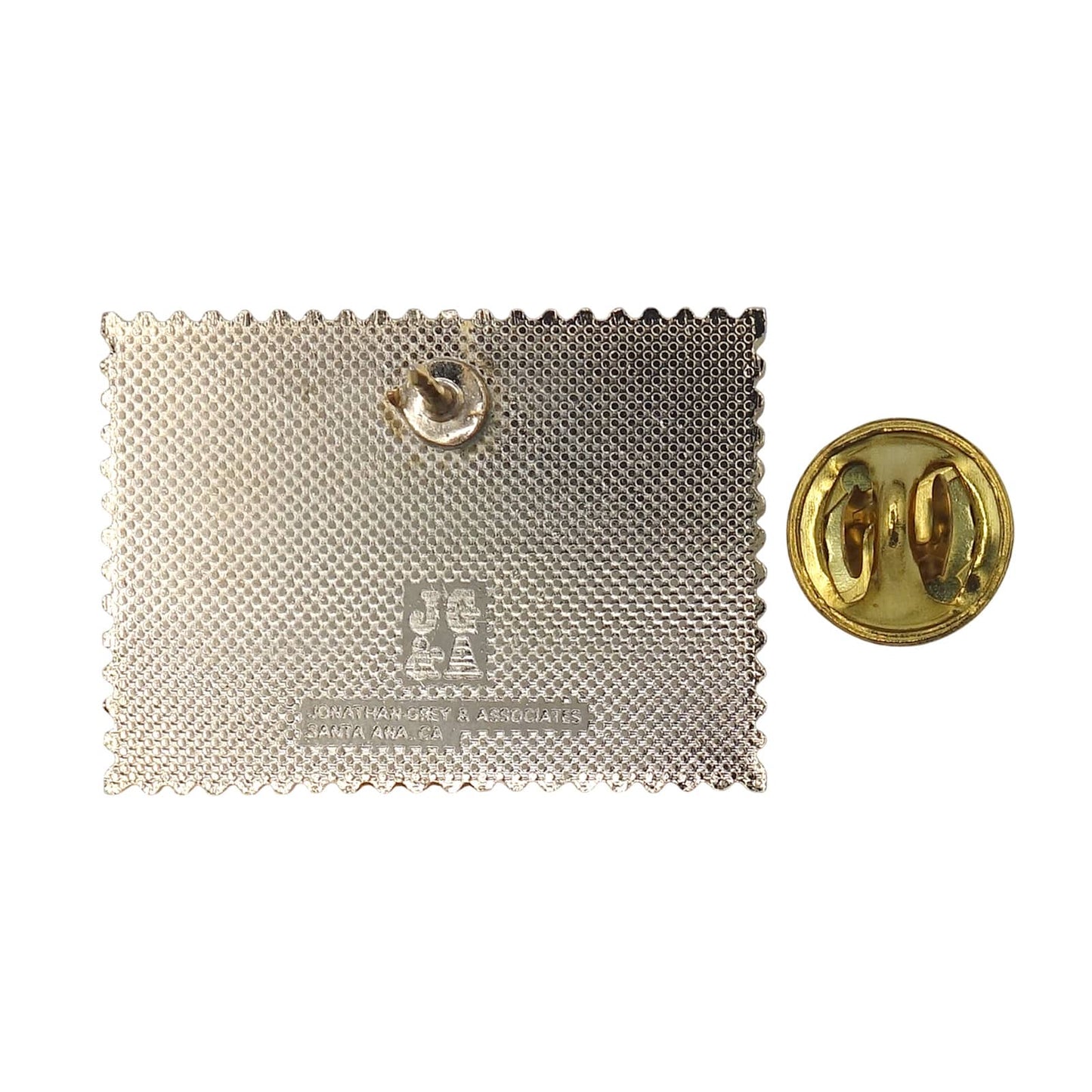 ハクトウワシ 星条旗 切手型 JONATHAN GREY & ASSOCIATES レトロ ピンバッジ ピンズ ピンバッチ コレクターズ CATCH THE Spirit