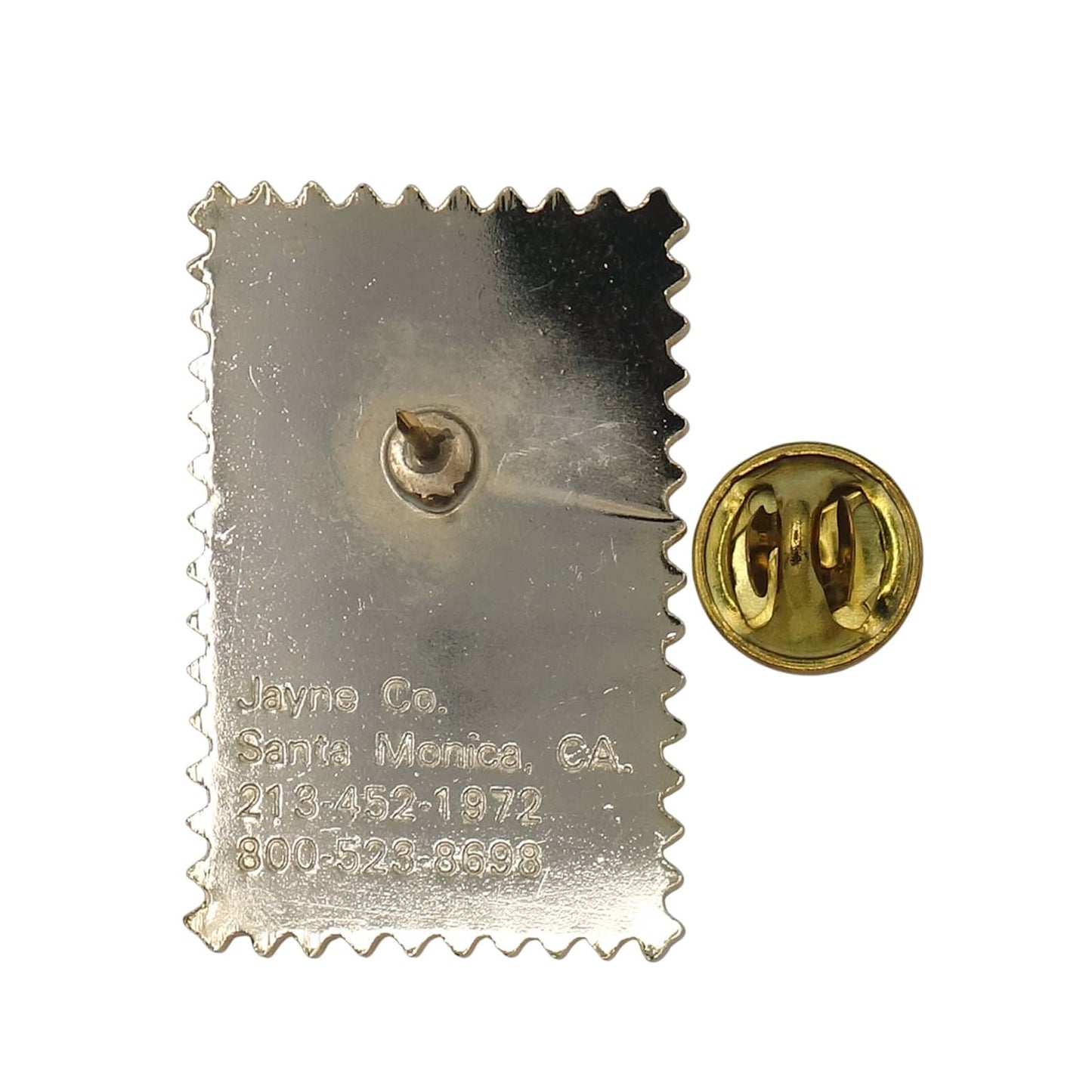 Ohio USA 20c カーディナルと州花のレッドカーネーション 切手型 ピンズ