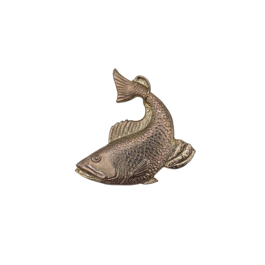 トラウト 魚 ピンズ 金色