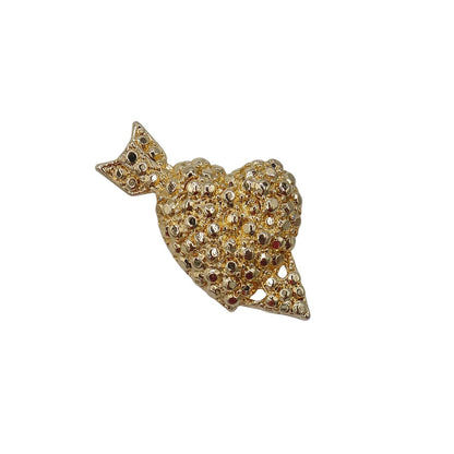 ハートを射抜く矢 ピンズ 金色 アクセサリー