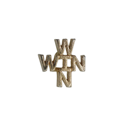 WIN WIN ピンズ メッセージ 金色