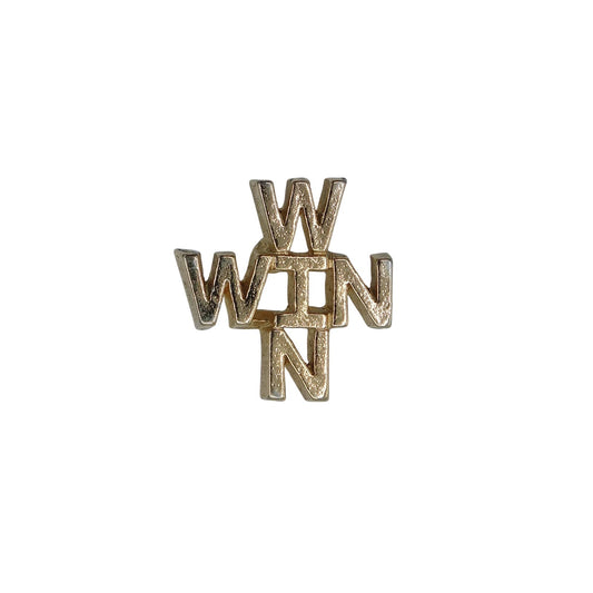 WIN WIN ピンズ メッセージ 金色