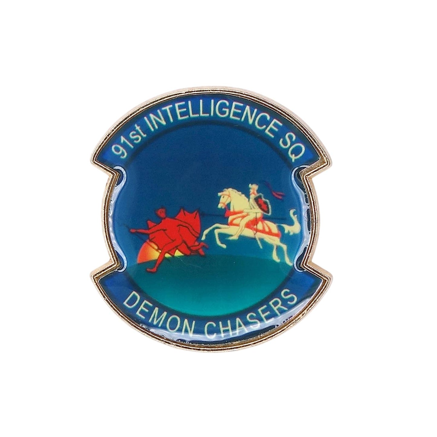91st INTELLIGENCE SQ アメリカ空軍 第91情報中隊 ピンズ ミリタリー デーモン