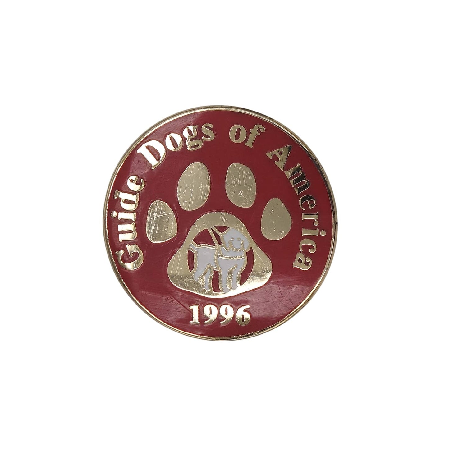 Guide Dogs of America 米国盲導犬協会 1996 犬の足跡 ピンズ