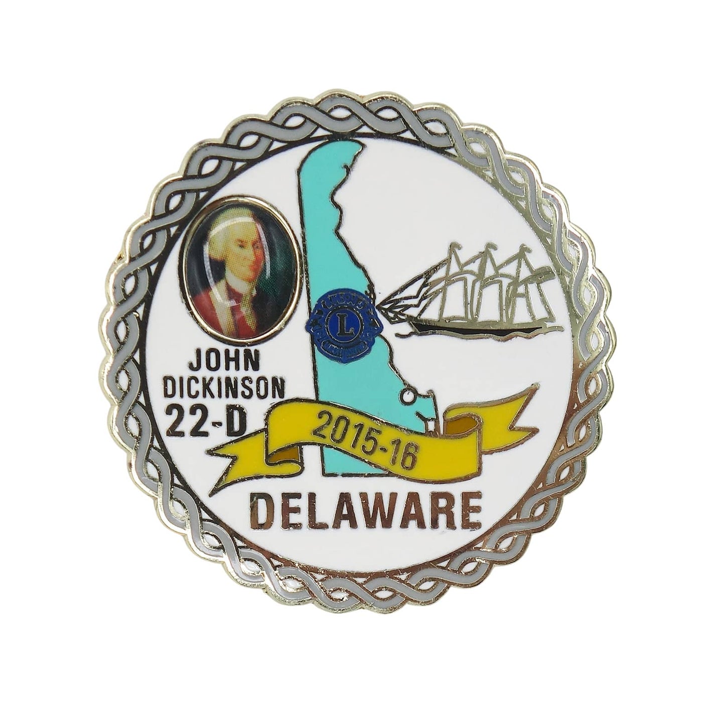 Lions Clubs ライオンズクラブ DELAWARE ジョン・ディキンソン ピンズ